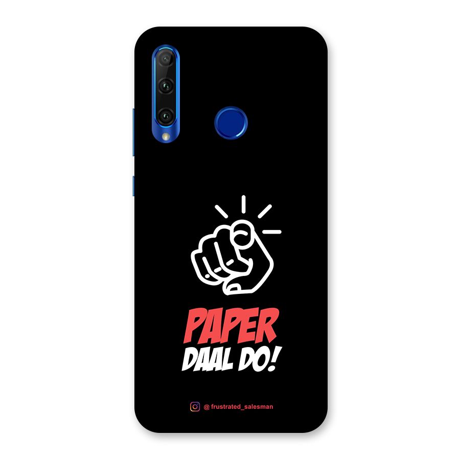 Paper Daal Do Black Back Case for Honor 20i