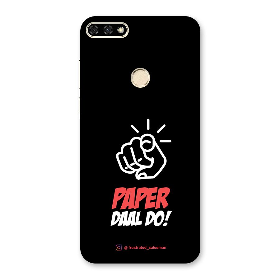 Paper Daal Do Black Back Case for Honor 7A