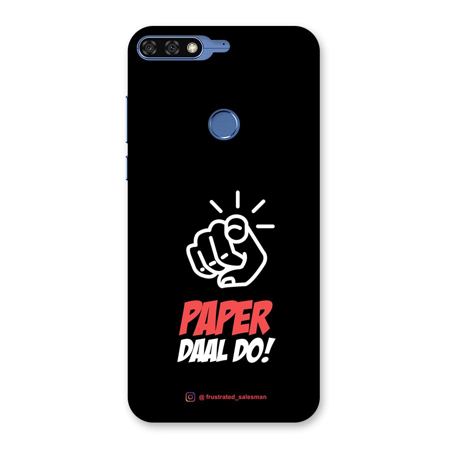 Paper Daal Do Black Back Case for Honor 7C