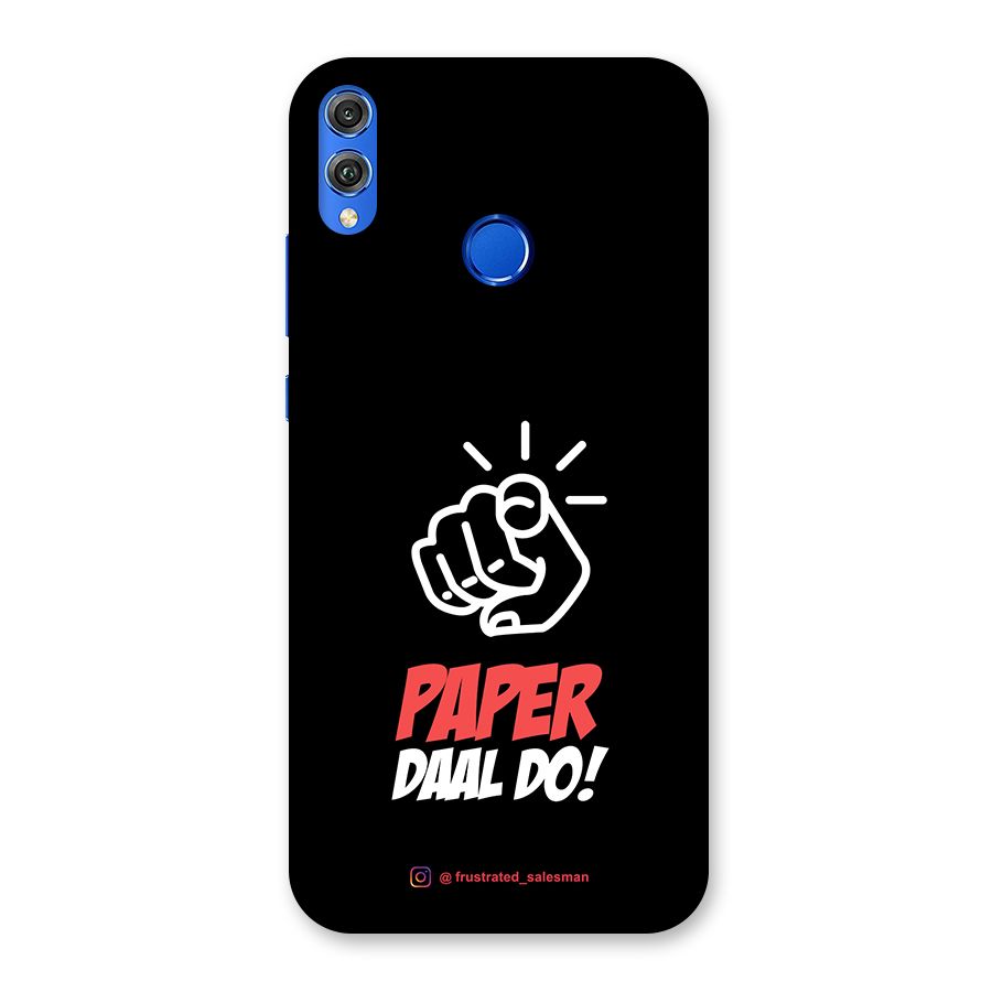 Paper Daal Do Black Back Case for Honor 8X