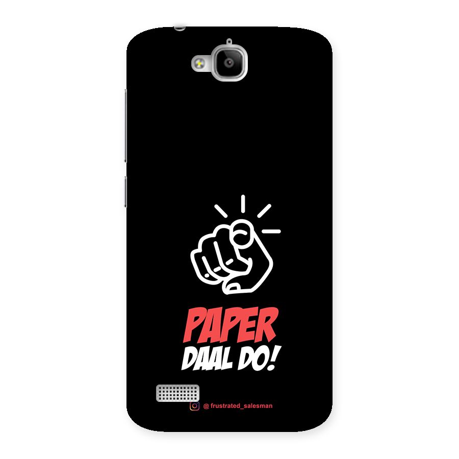 Paper Daal Do Black Back Case for Honor Holly