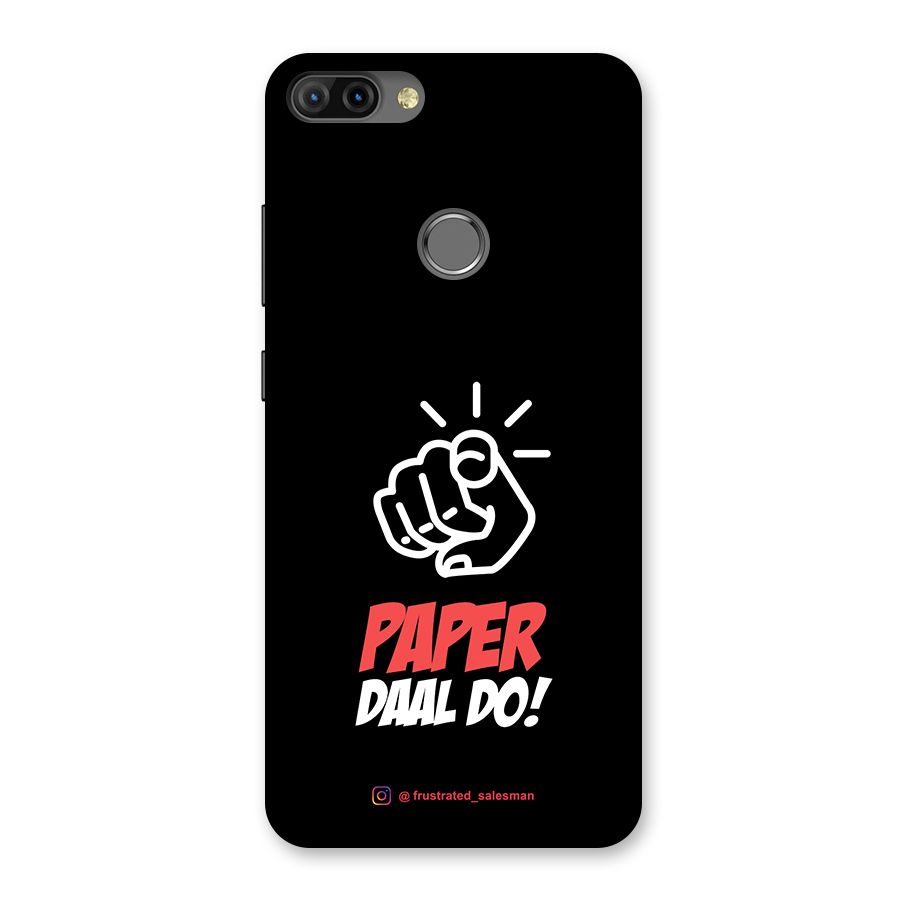 Paper Daal Do Black Back Case for Infinix Hot 6 Pro