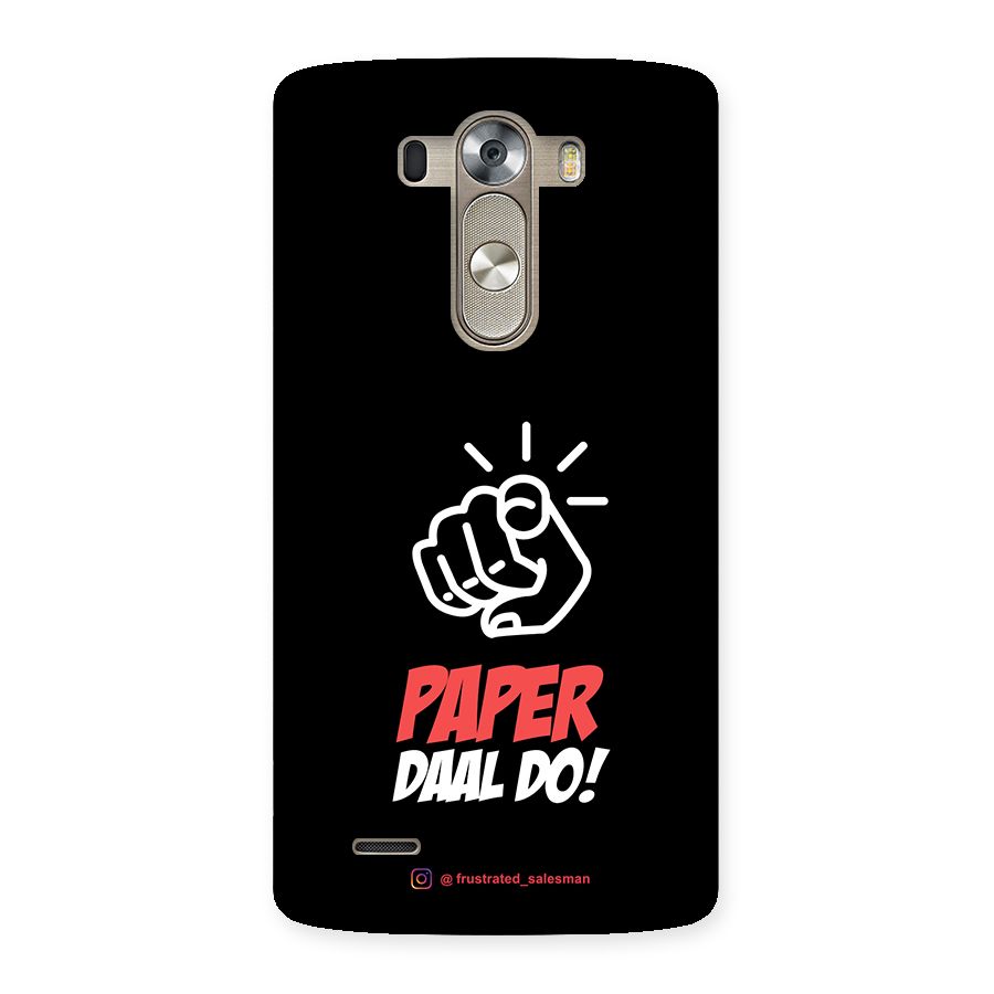 Paper Daal Do Black Back Case for LG G3