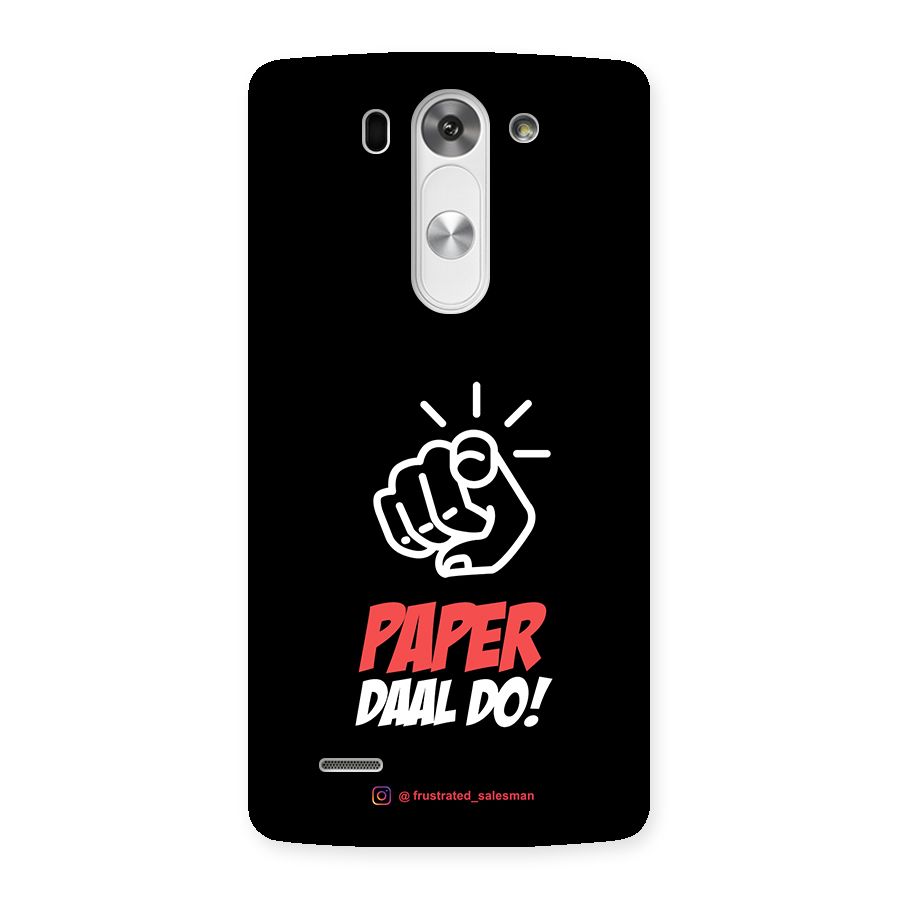 Paper Daal Do Black Back Case for LG G3 Beat