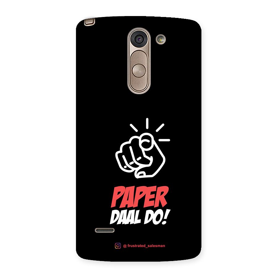 Paper Daal Do Black Back Case for LG G3 Stylus