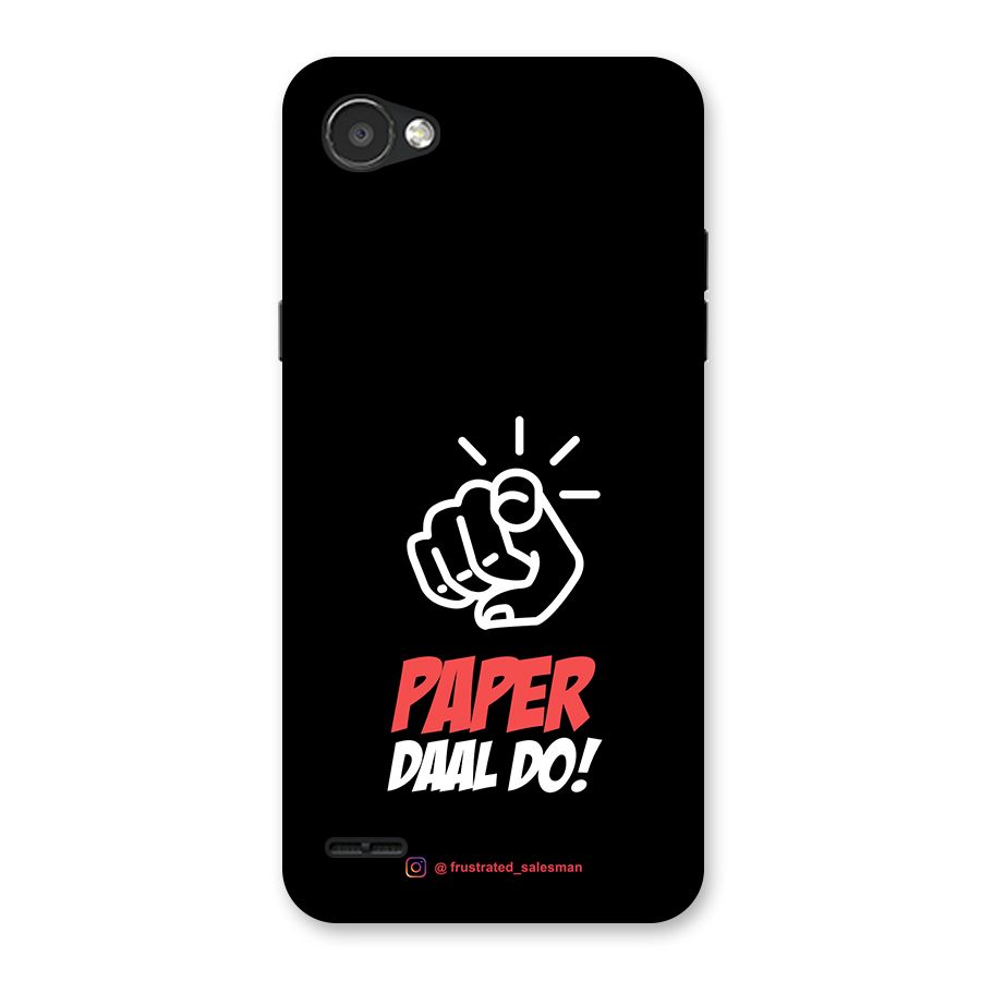 Paper Daal Do Black Back Case for LG Q6
