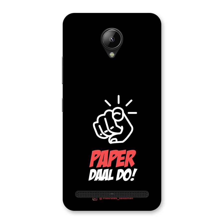 Paper Daal Do Black Back Case for Lenovo C2