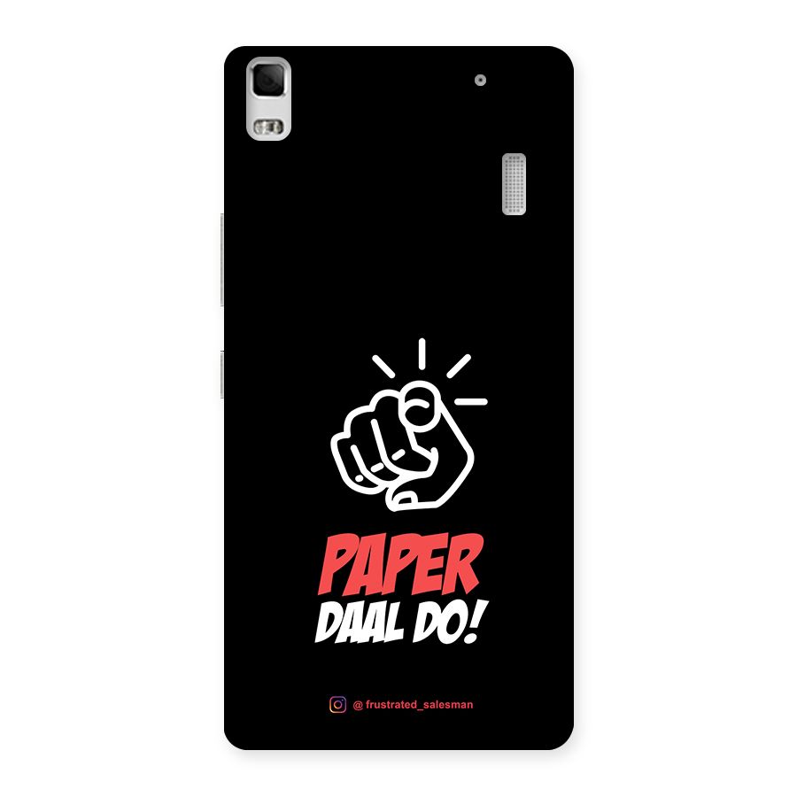 Paper Daal Do Black Back Case for Lenovo K3 Note