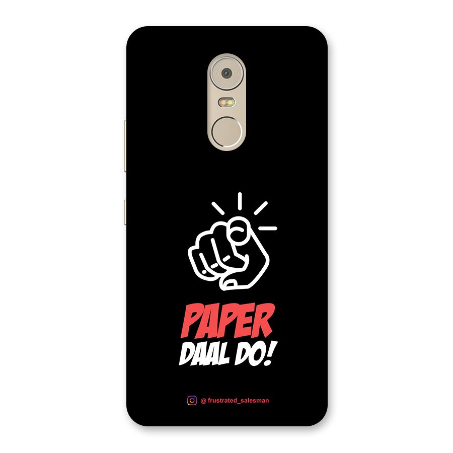 Paper Daal Do Black Back Case for Lenovo K6 Note