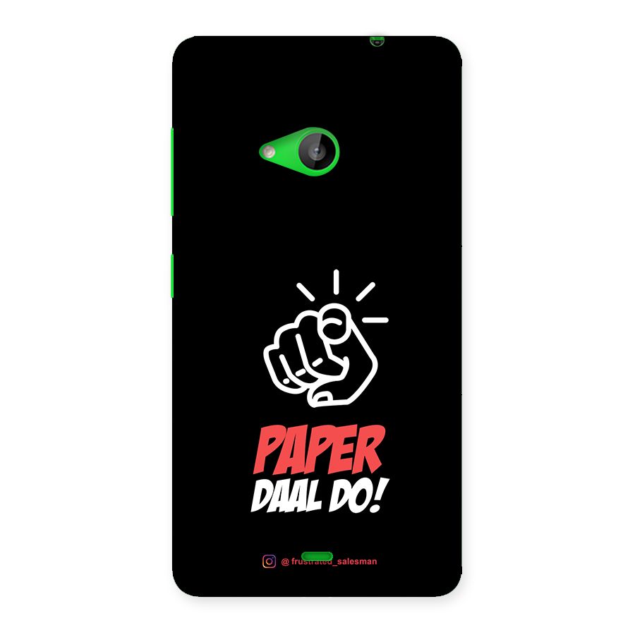 Paper Daal Do Black Back Case for Lumia 535