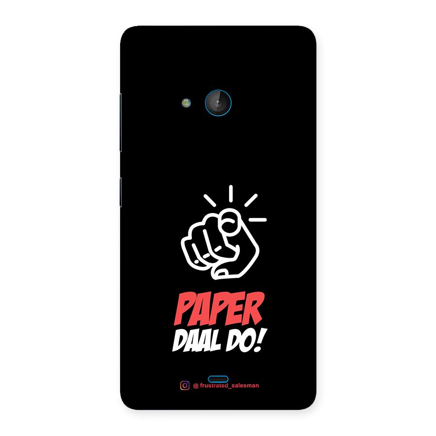 Paper Daal Do Black Back Case for Lumia 540