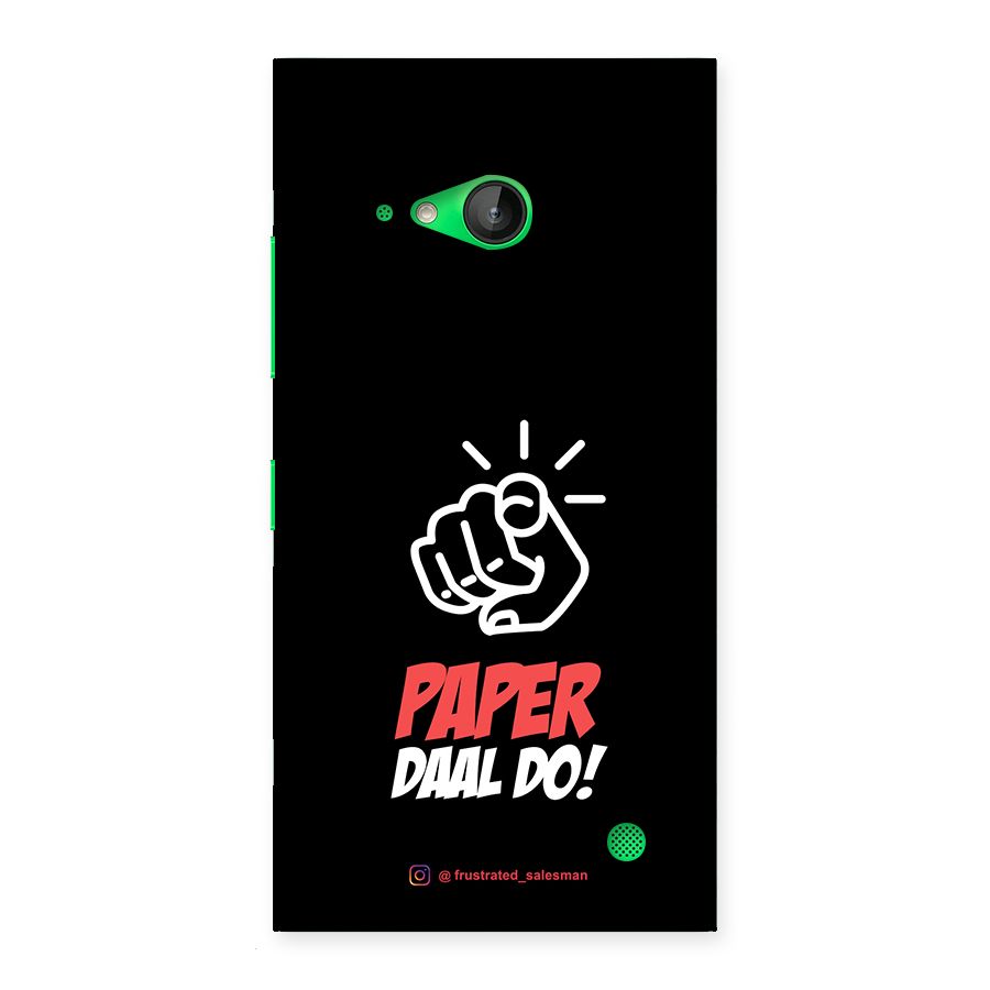 Paper Daal Do Black Back Case for Lumia 730