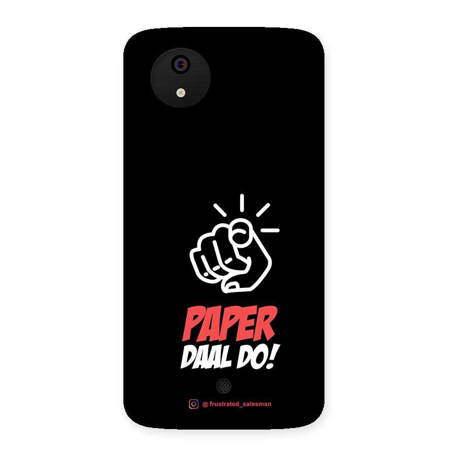 Paper Daal Do Black Back Case for Micromax Canvas A1