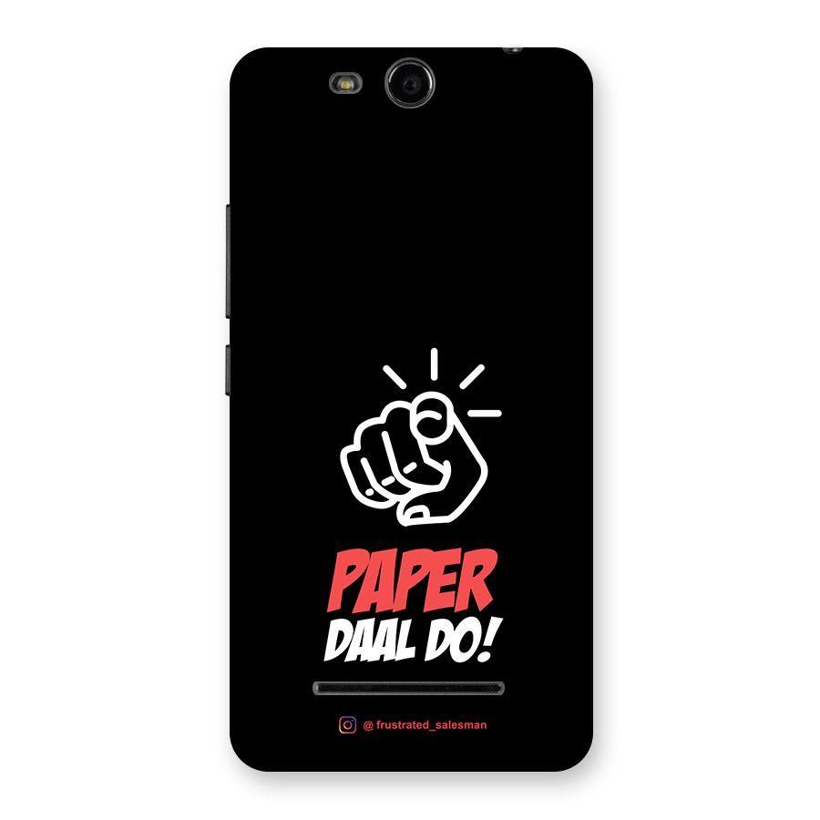 Paper Daal Do Black Back Case for Micromax Canvas Juice 3 Q392
