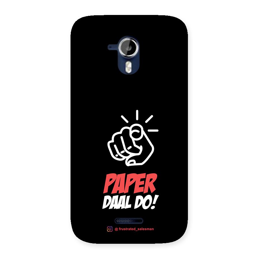 Paper Daal Do Black Back Case for Micromax Canvas Magnus A117