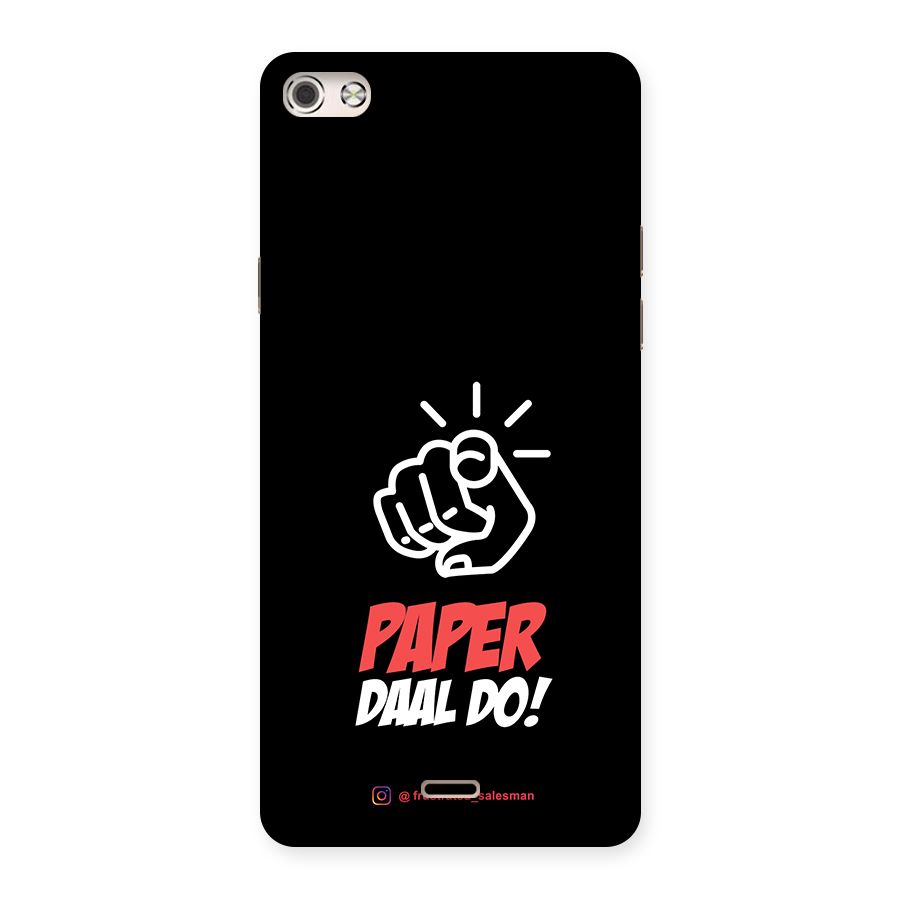 Paper Daal Do Black Back Case for Micromax Canvas Silver 5