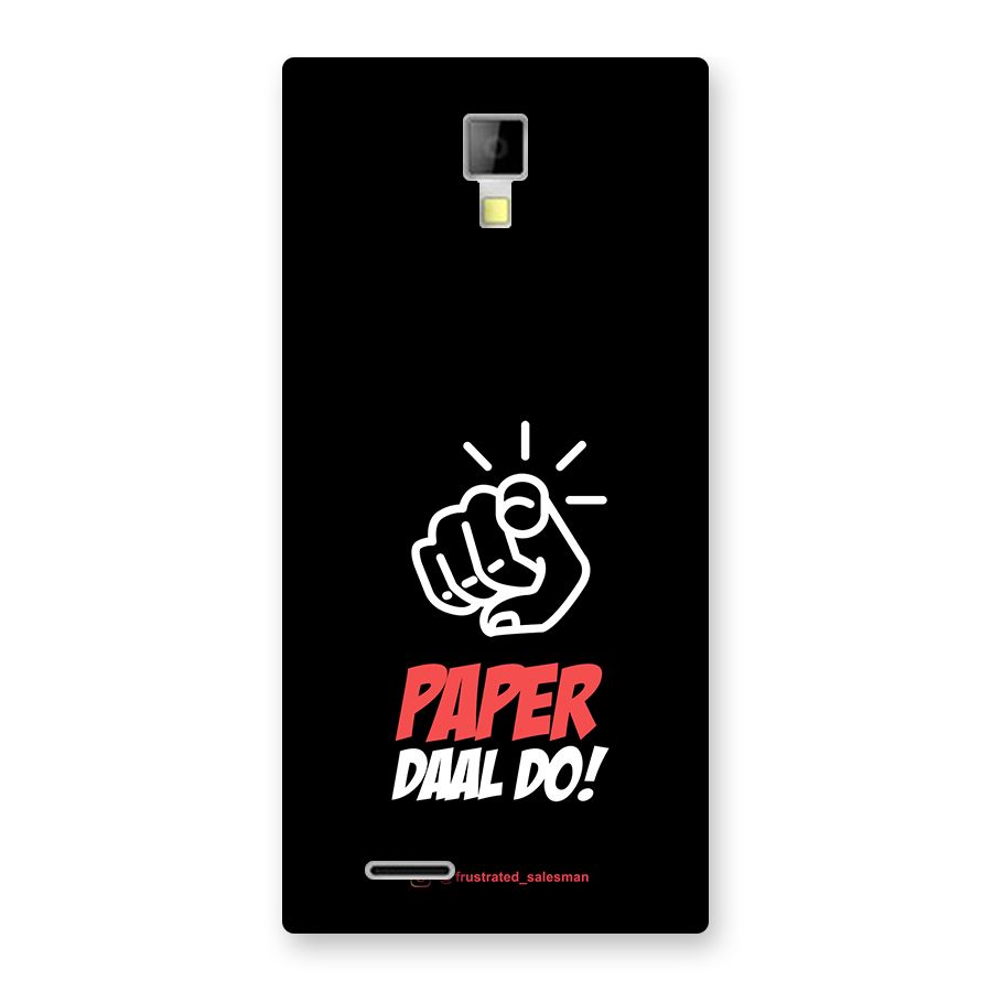 Paper Daal Do Black Back Case for Micromax Canvas Xpress A99