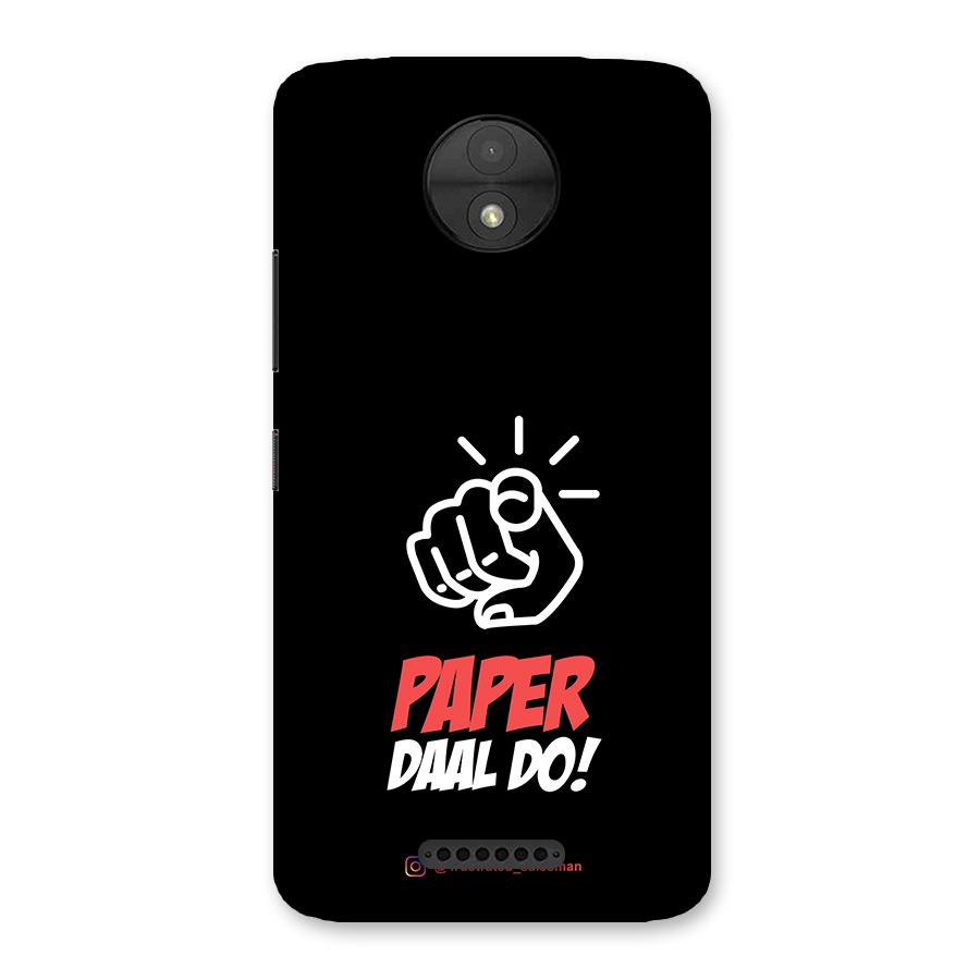 Paper Daal Do Black Back Case for Moto C