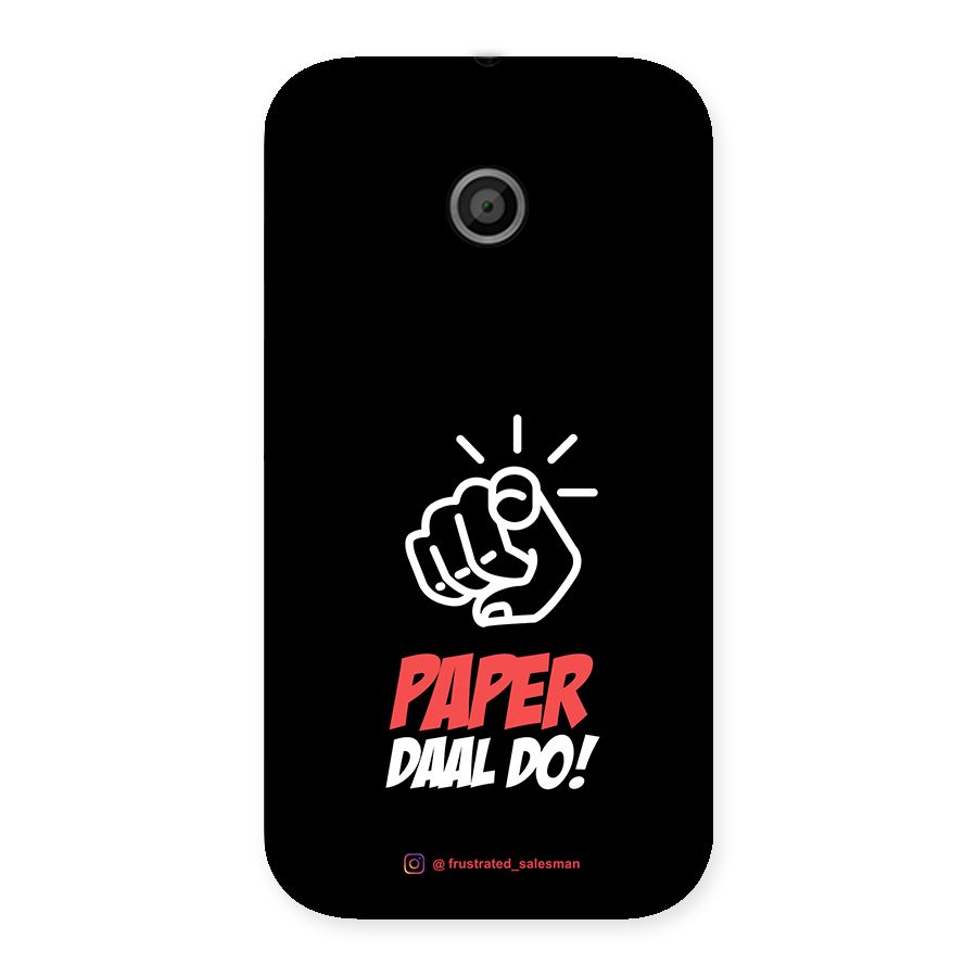 Paper Daal Do Black Back Case for Moto E