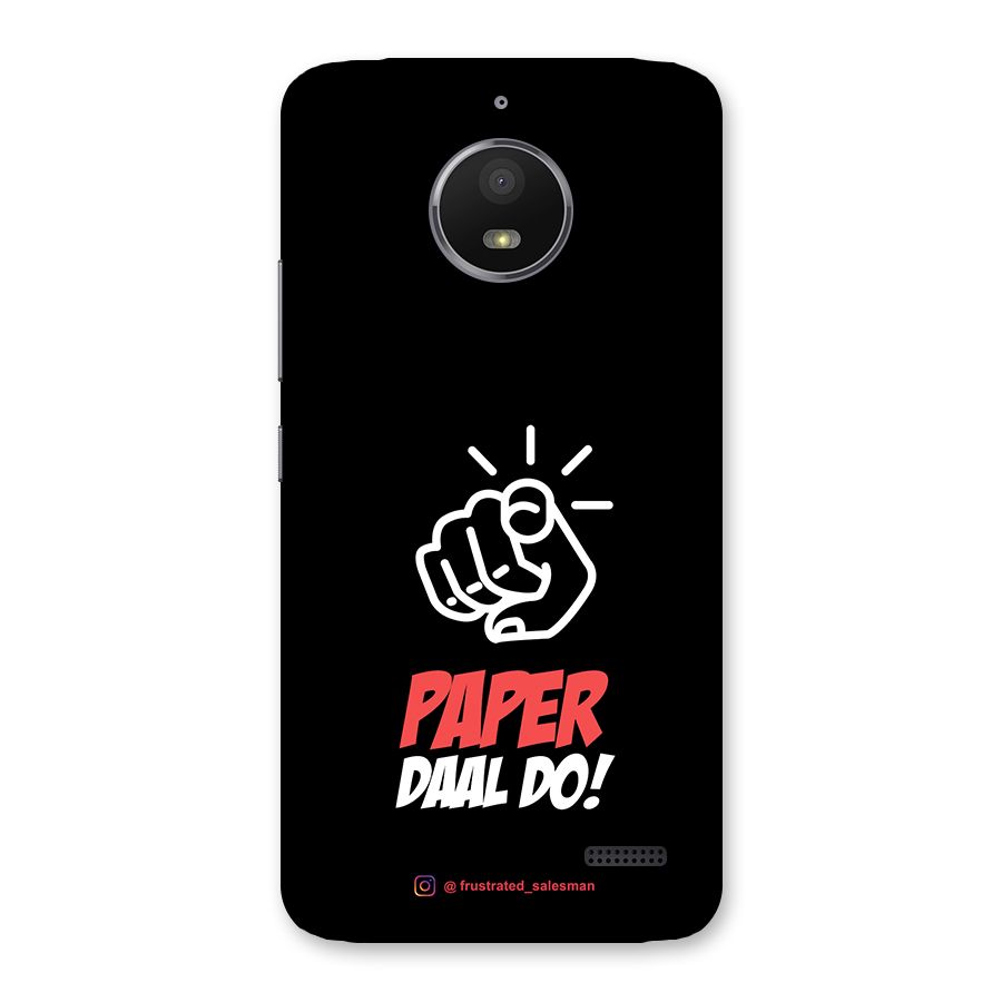 Paper Daal Do Black Back Case for Moto E4