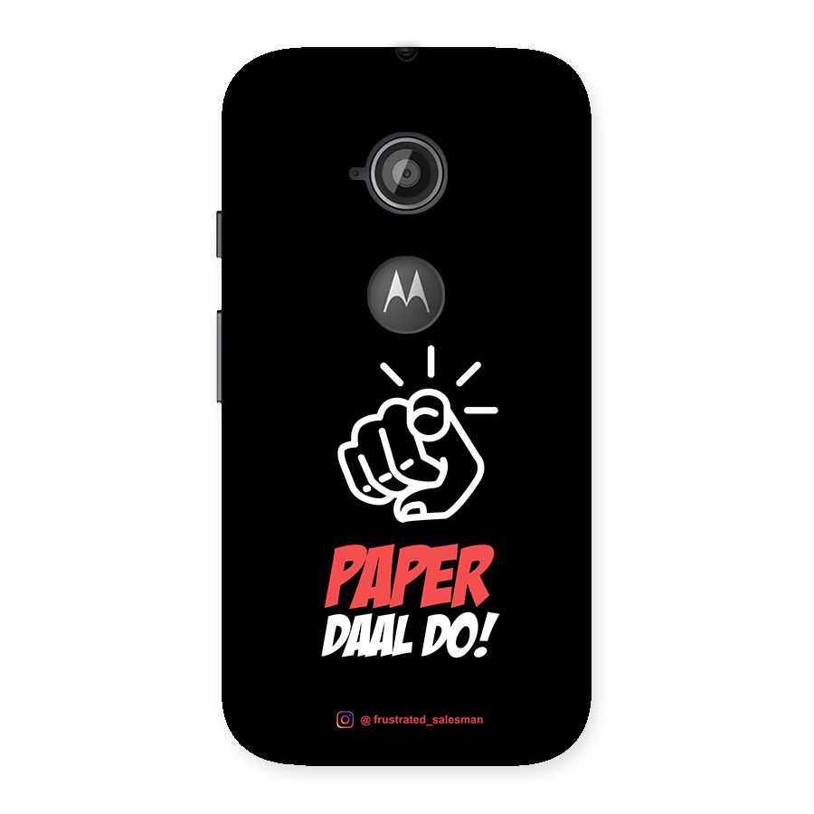 Paper Daal Do Black Back Case for Moto E 2nd Gen