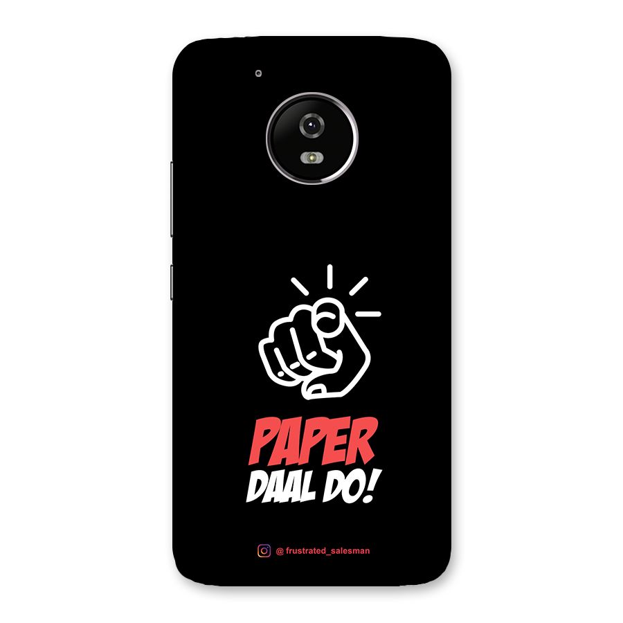 Paper Daal Do Black Back Case for Moto G5