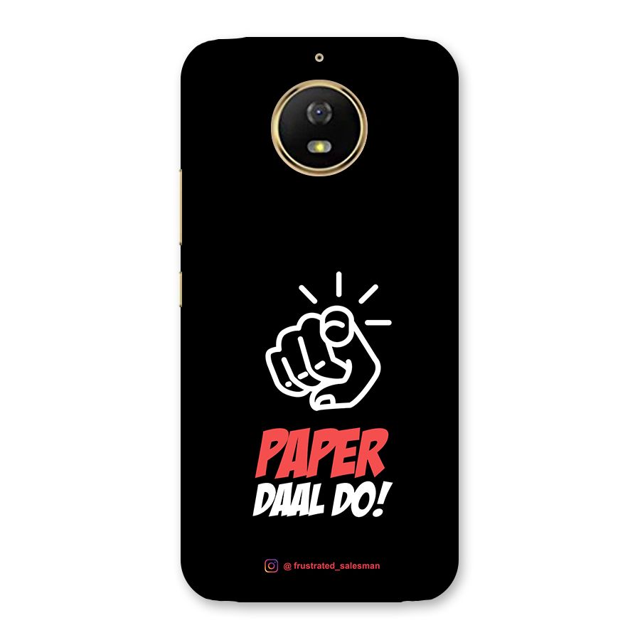 Paper Daal Do Black Back Case for Moto G5s