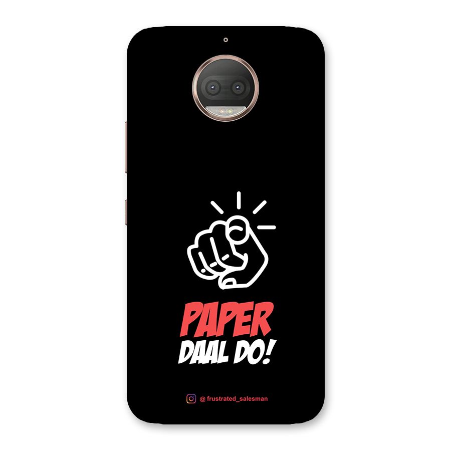 Paper Daal Do Black Back Case for Moto G5s Plus