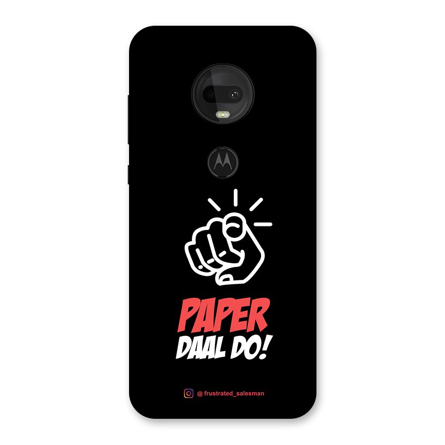 Paper Daal Do Black Back Case for Moto G7