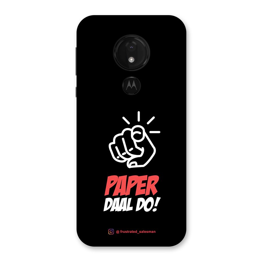 Paper Daal Do Black Back Case for Moto G7 Power
