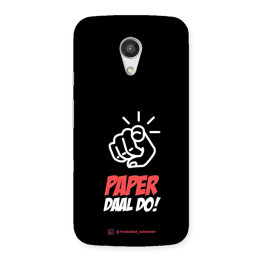 Paper Daal Do Black Back Case for Moto G 2nd Gen