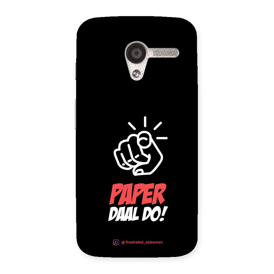 Paper Daal Do Black Back Case for Moto X