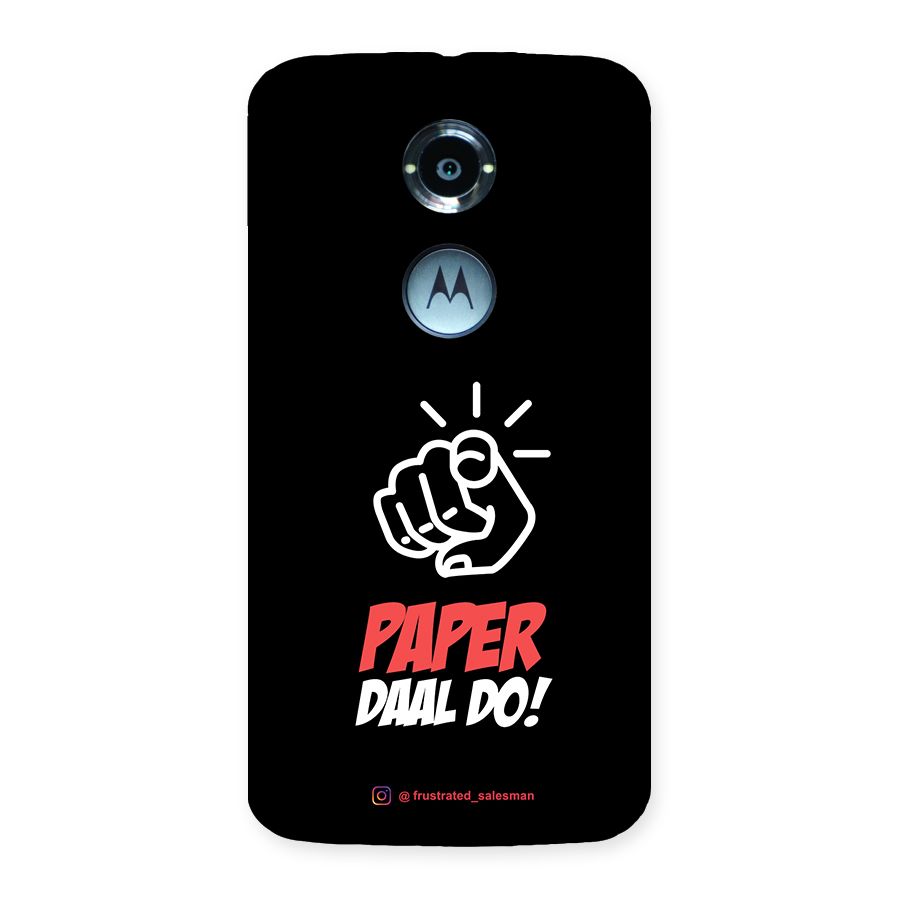Paper Daal Do Black Back Case for Moto X 2nd Gen