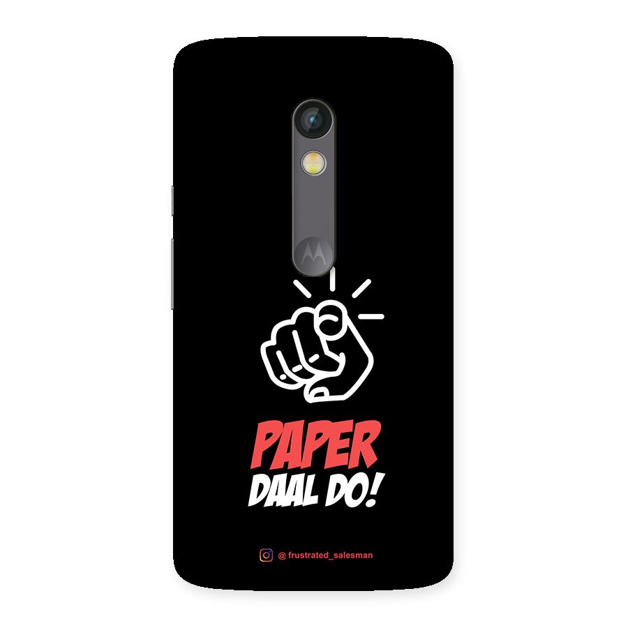 Paper Daal Do Black Back Case for Moto X Play