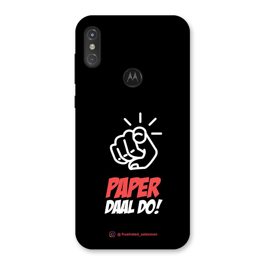 Paper Daal Do Black Back Case for Motorola One Power