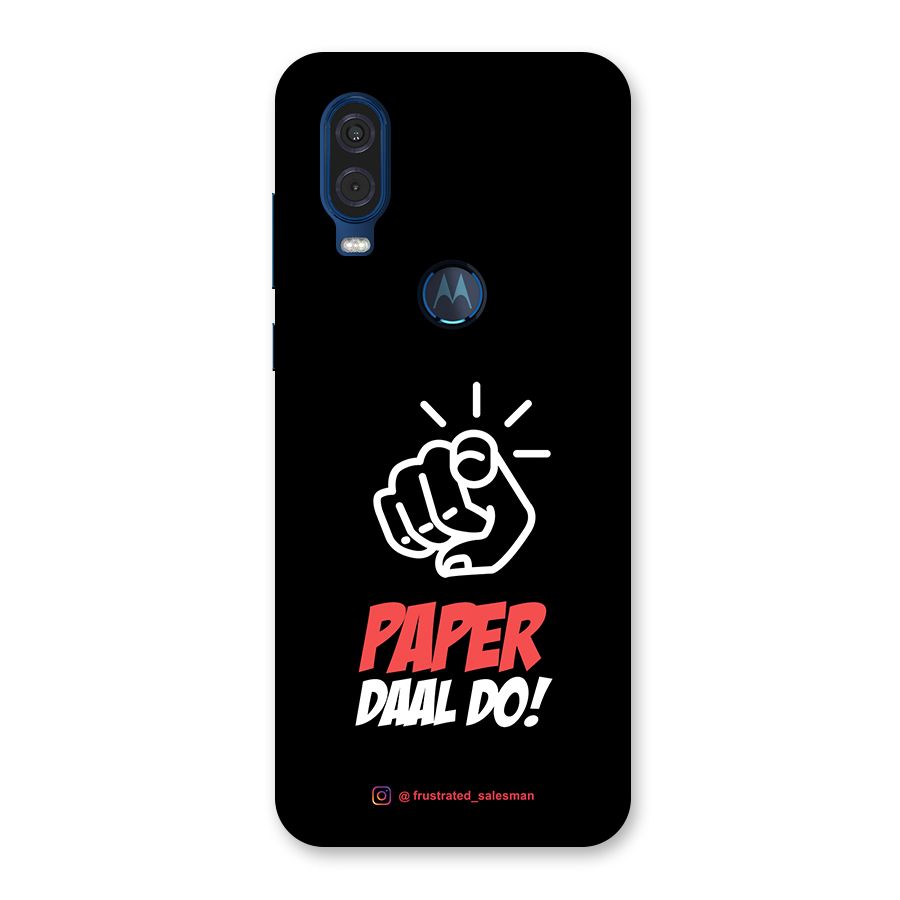 Paper Daal Do Black Back Case for Motorola One Vision
