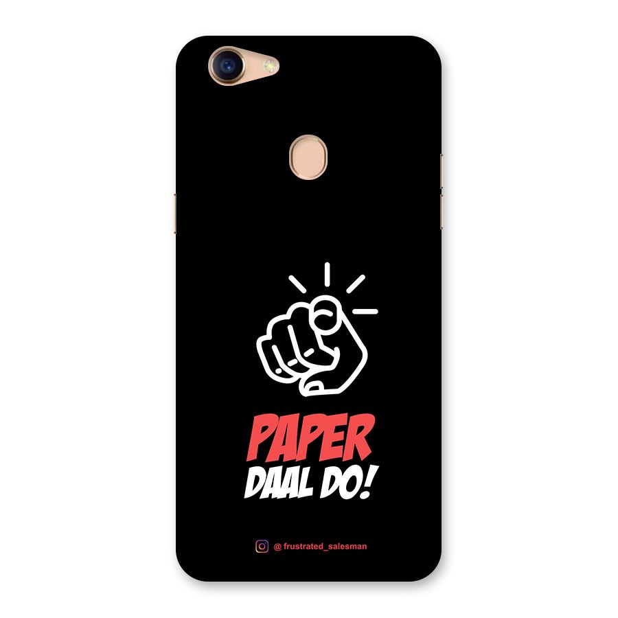 Paper Daal Do Black Back Case for Oppo F5 Youth