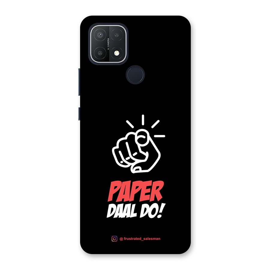 Paper Daal Do Black Back Case for Oppo A15