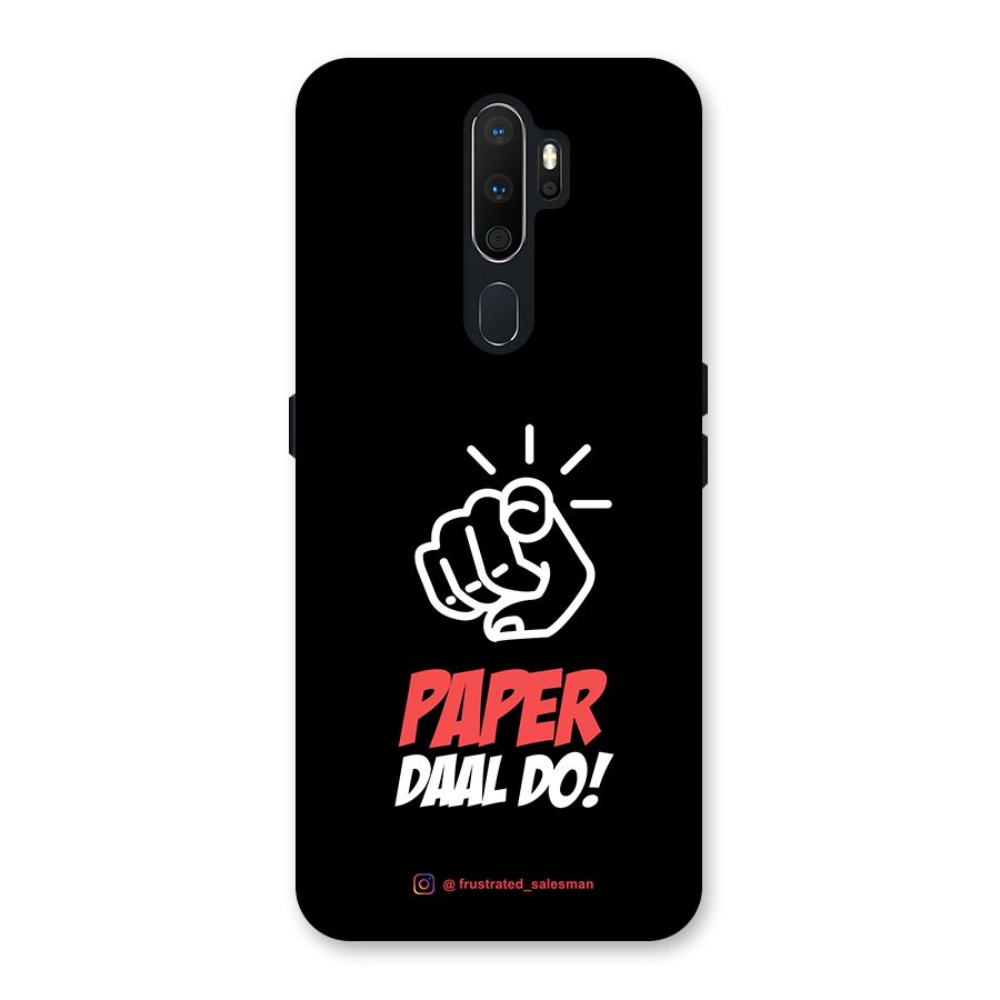 Paper Daal Do Black Back Case for Oppo A5 (2020)