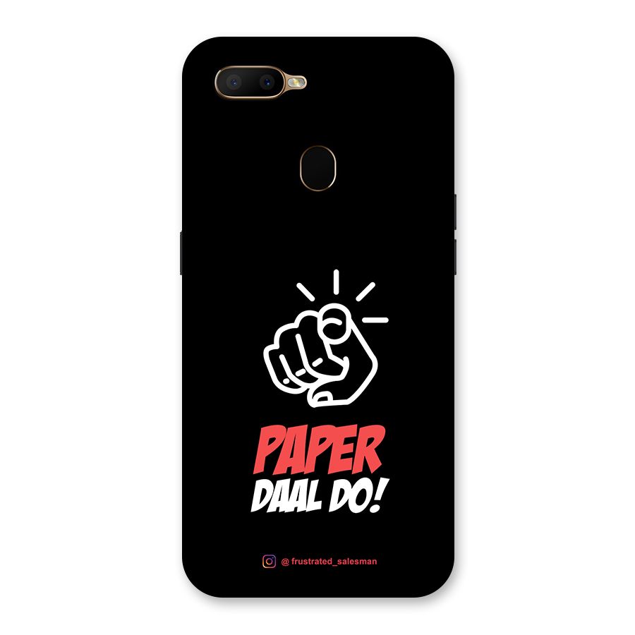 Paper Daal Do Black Back Case for Oppo A5s
