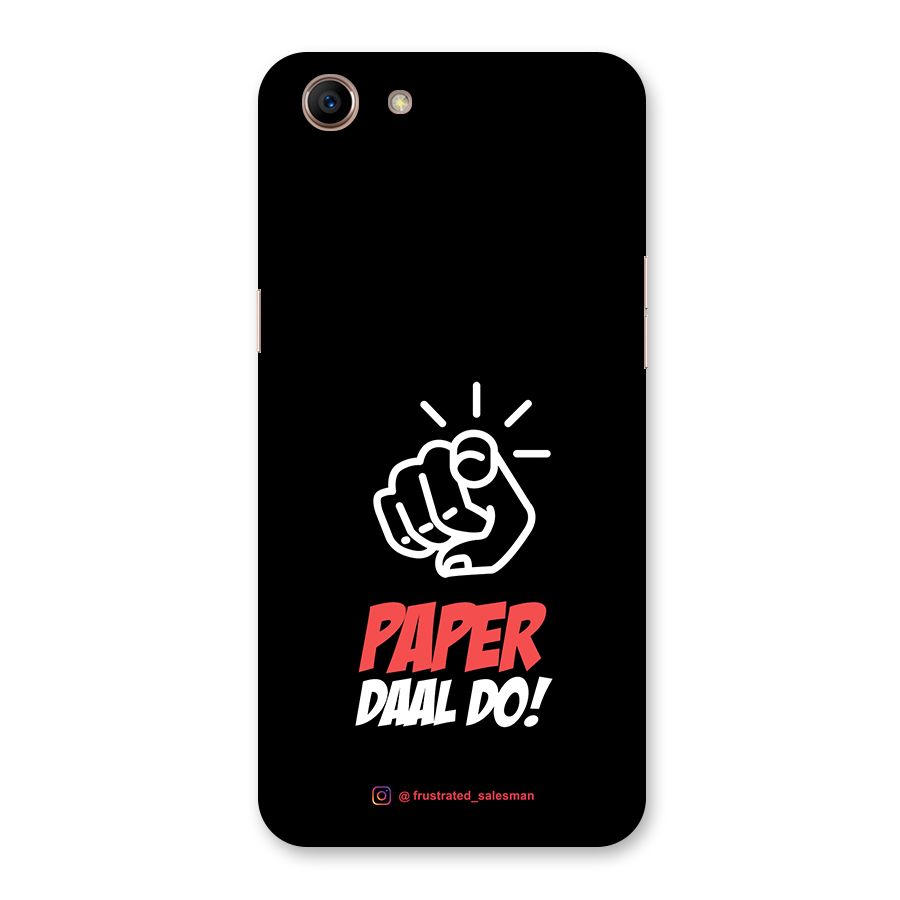 Paper Daal Do Black Back Case for Oppo A83 (2018)