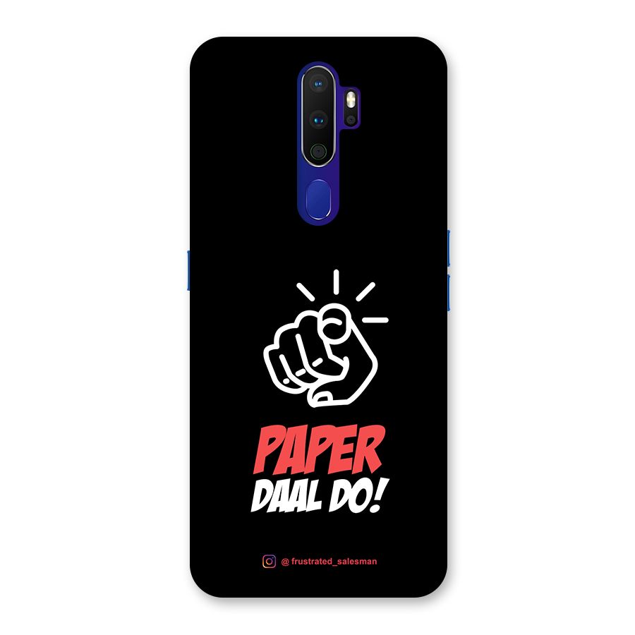 Paper Daal Do Black Back Case for Oppo A9 (2020)