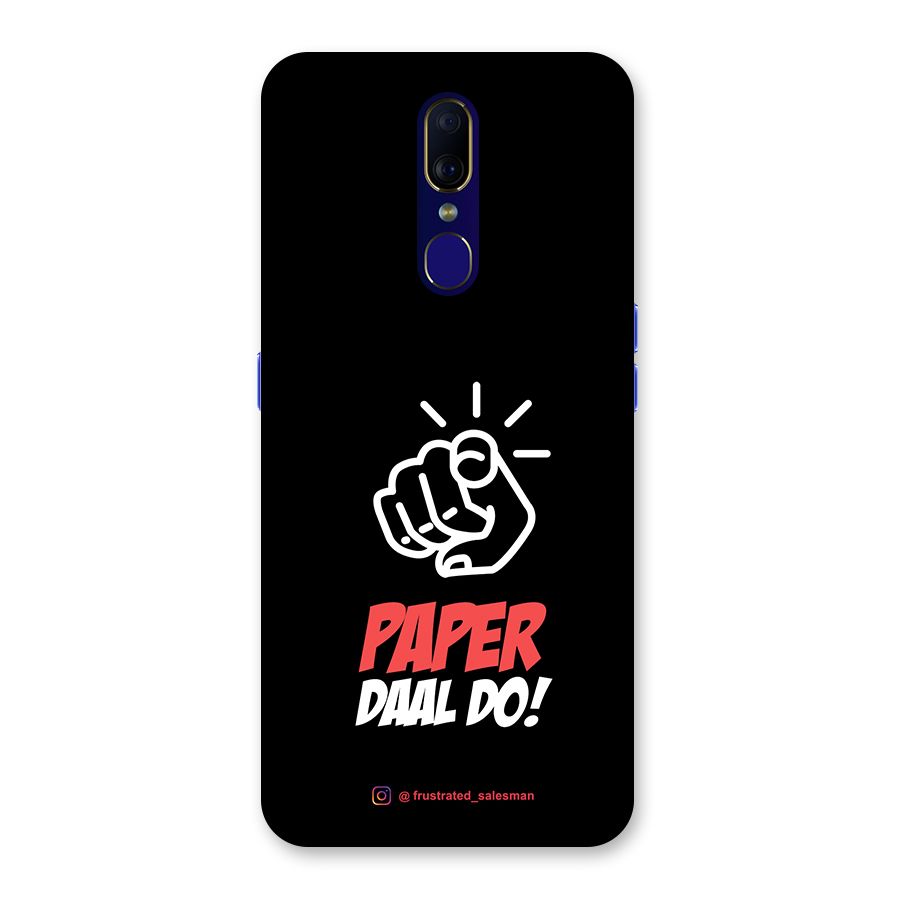 Paper Daal Do Black Back Case for Oppo F11