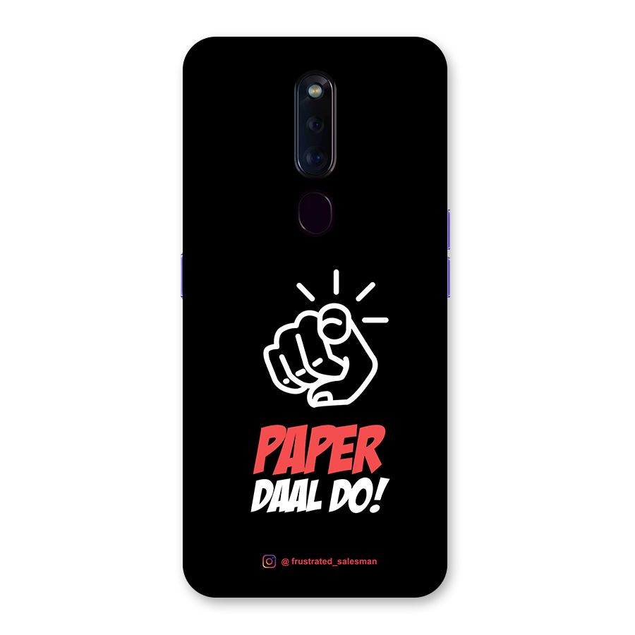 Paper Daal Do Black Back Case for Oppo F11 Pro