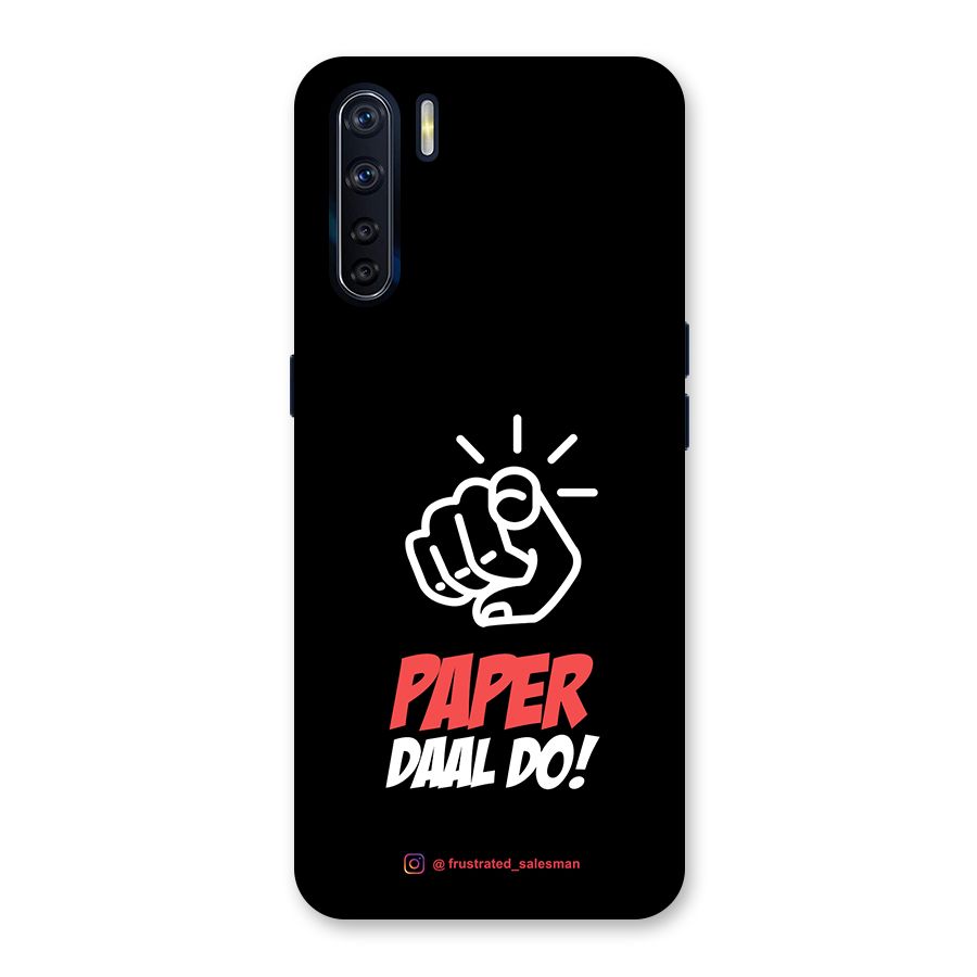 Paper Daal Do Black Back Case for Oppo F15