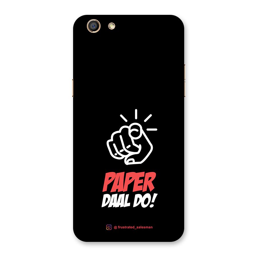 Paper Daal Do Black Back Case for Oppo F3