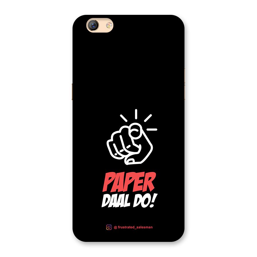 Paper Daal Do Black Back Case for Oppo F3 Plus