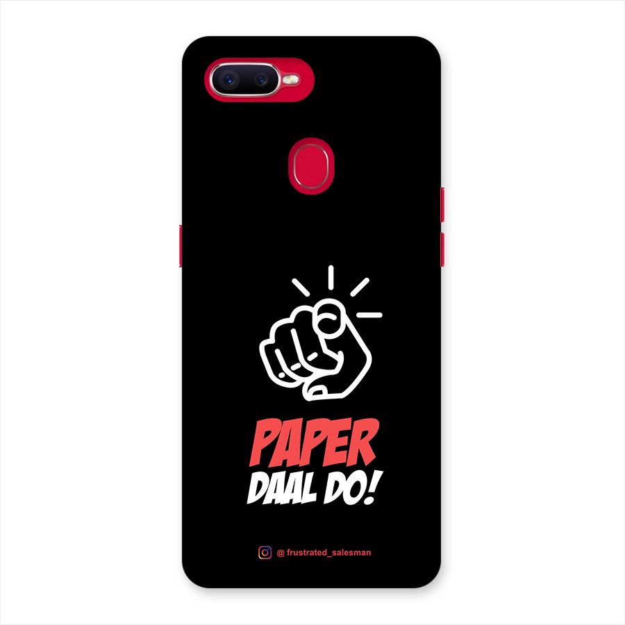 Paper Daal Do Black Back Case for Oppo F9 Pro
