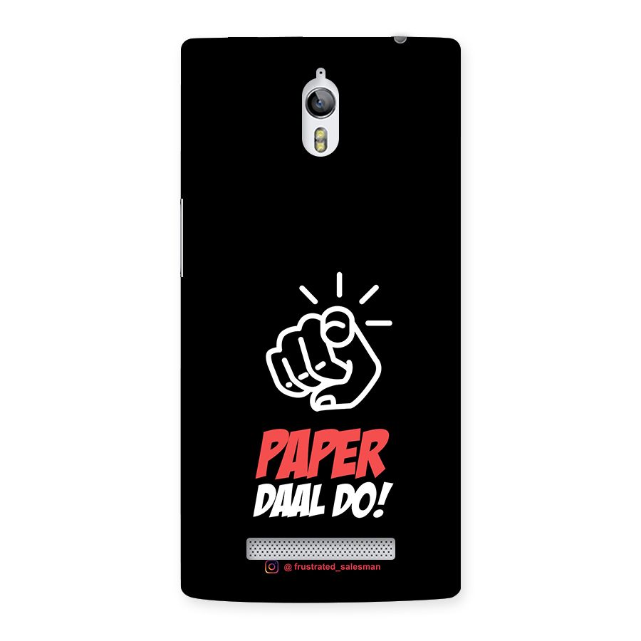 Paper Daal Do Black Back Case for Oppo Find 7