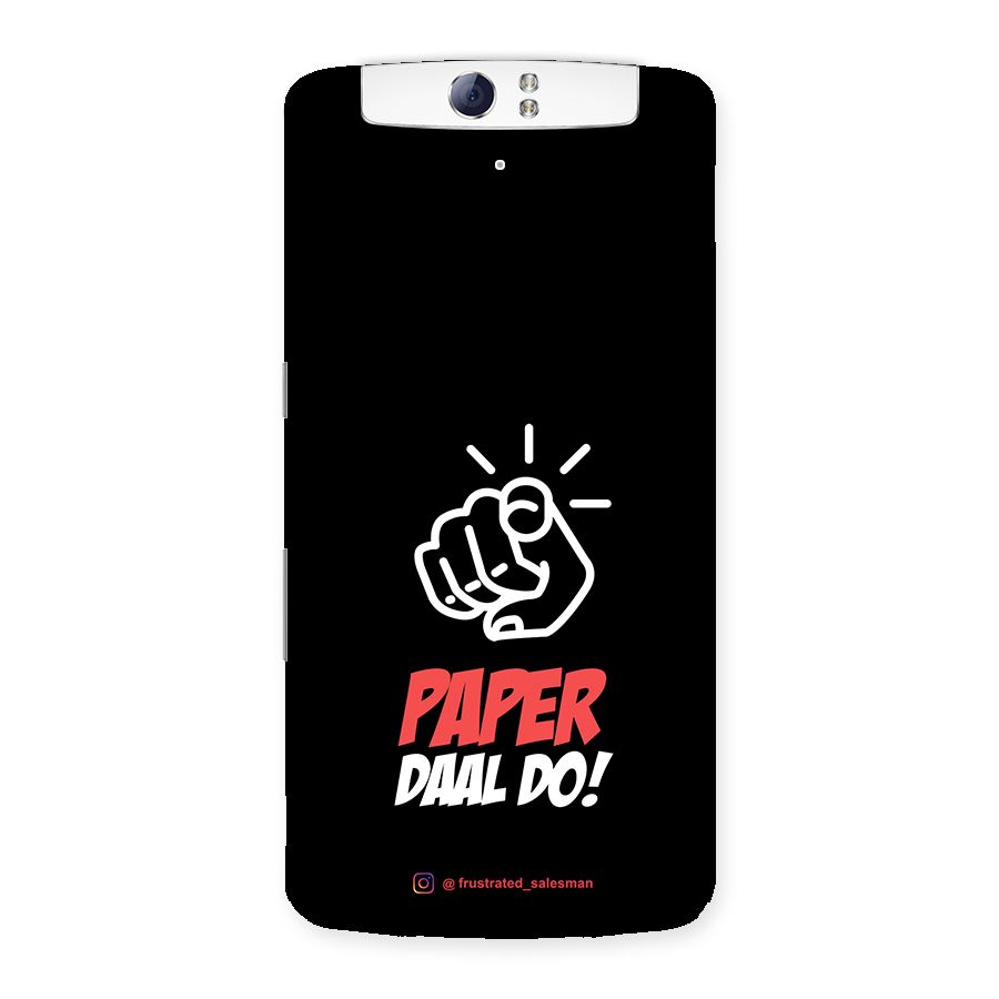 Paper Daal Do Black Back Case for Oppo N1